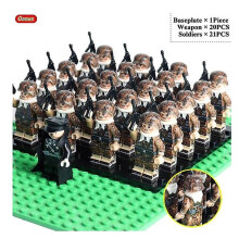 WW2 Mini German Army Soldiers Figures Small Building Block Classic Truck Tank Model Block Brick