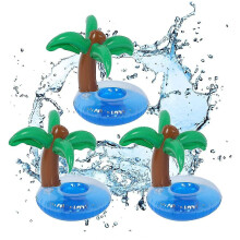 3 Pack Coconut Tree Inflatable Drink Holdersdrink Floats Inflatable Cup Coasters for Kids Toys And Pool Party