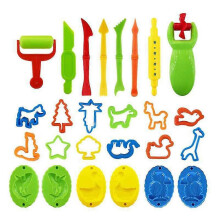 26pcs Kids Plasticine Mould Tool Set Dough Mold Cutter Modelling Craft Toy Kit