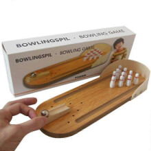 Mini Bowling Board Game Wooden Children's Educational Innovation Toys Solid Wooden Parent-child Fun Balls Board Games Child Gift