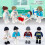 8PCS Doctors And Nurses building blocks occupation Plastic toys 4