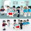8PCS Doctors And Nurses building blocks occupation Plastic toys 3