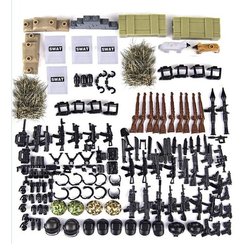 267 Piece Swat Tactical Unit Weapons Pack for Building Blocks