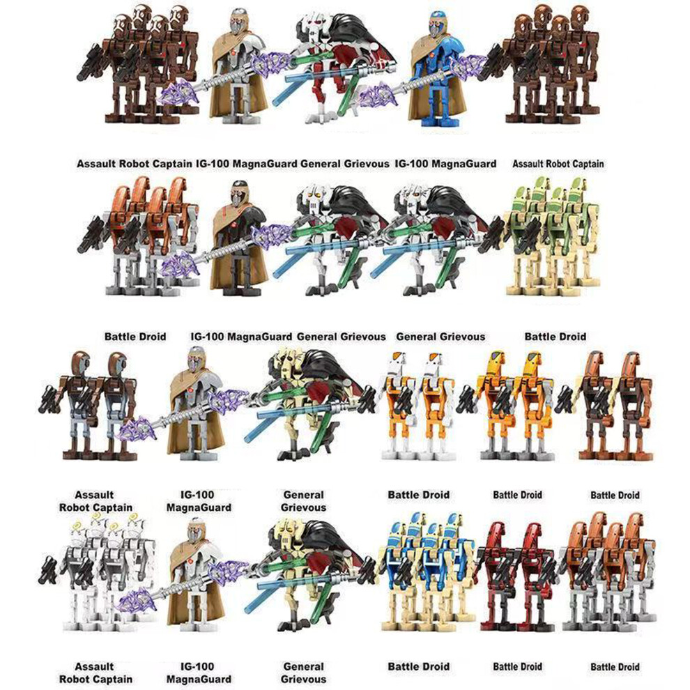 Bonxaif (48Pcs Battle Droids) 48Pcs Battle Droids New Star Wars Clone Troopers Minifigures Gift Fit Lego