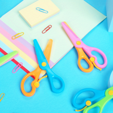 (2 Packs) 2pcs Kid-Safe Craft Scissors - Handmade, Colorful Small Paper Cutting Scissors with Youngsters-Proof Design