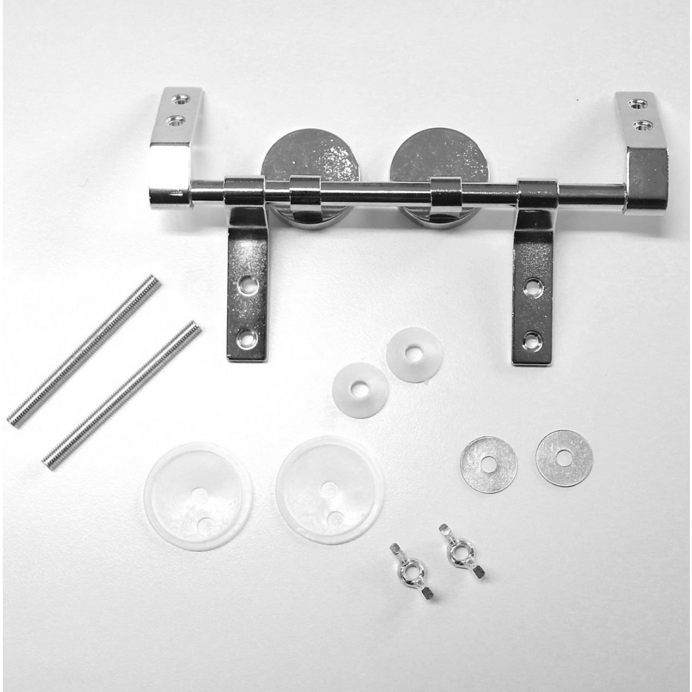 Euroshowers Toilet Seat Bar Hinge Pack - Chrome