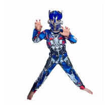 (L)Disguise Optimus Prime Costume Muscle Transformer Costumes for Boys Padded Character Jumpsuit