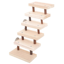 (As show, One size) Small Animal Wooden Ladder Platform Cage Bridge Guinea Pig Habitat Climbing Toy
