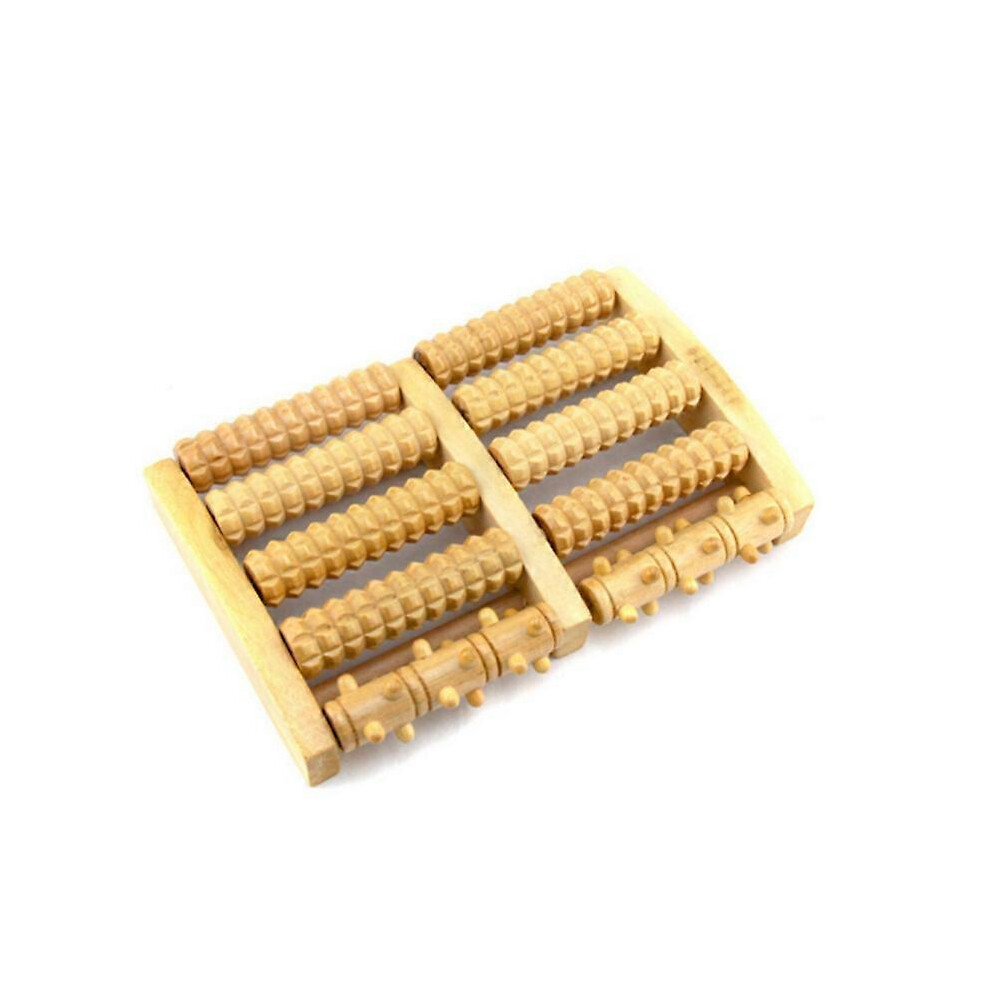 (As show, One size) LINJOU Wood Foot Massager Roller,Wooden Foot Feet Roller,with No-Slip Design