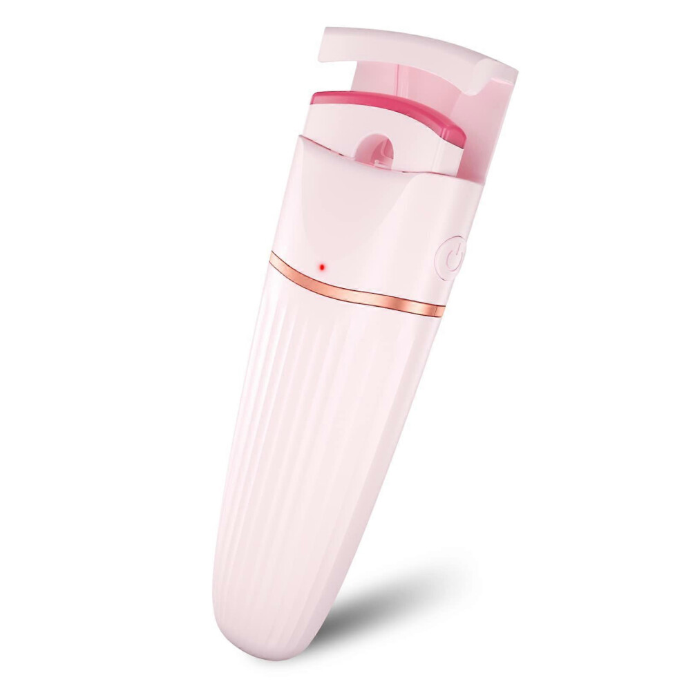 (As show, One size) LINJOU Heated Eyelash Curler, USB Rechargeable Electric Eyelash Curler with Silicone Pad
