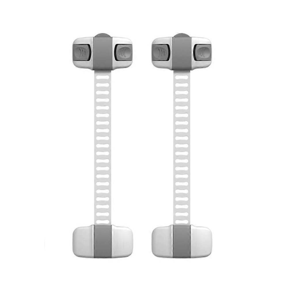 (As show, One size) LINJOU 2pcs Child Window Blocks Baby Window Restraint Baby Safety Locks Gray