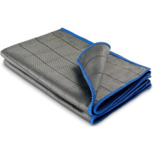 (As show, One size) 2x Professional Microfiber Glass Cloths 400 g/m2 - streak-free cleaning of windows, glasses - Extremely absorbent, lint-free polishing cloths 50x40cm