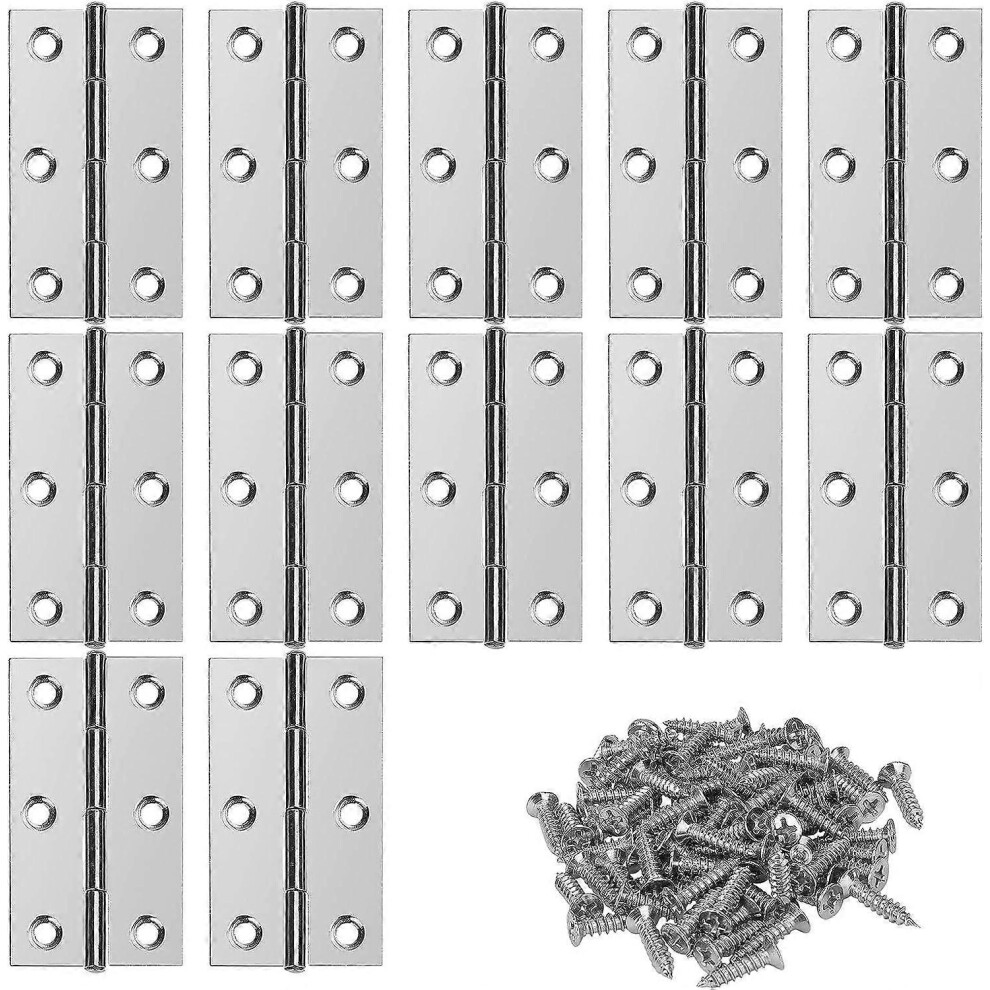 (As Show, One Size) Stainless Steel Hinges Furniture Door Hinge Hinge Connectors With Screws For Home Furniture Hardware Cabinet Guard Door Drawer 66* 5093216504733