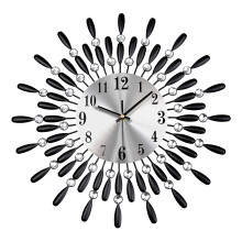 38cm Diamante Beaded Crystals Quartz Jeweled Wall Clock Home Decor Living Room