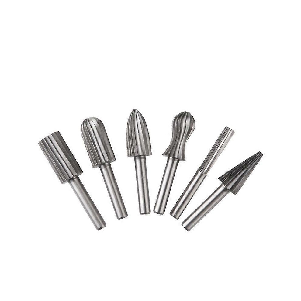 (As Show, One Size) Pack 6Mm Double Cut Tungsten Rotary Burrs Tungsten Shank Filing/Engraving/Grinding Bits For Rotary Tools 5093216505419