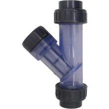 (As show, One size) PVC Pipe Filter y Type 20mm 40mm Mesh Filter Aquarium Irrigation PVC Strainer Tubular Filter40mm