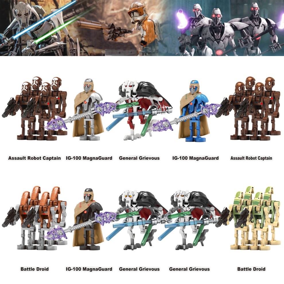 Bonxaif (New Star Wars 22Pcs Battle Droids) New Star Wars 48Pcs Battle Droids Clone Troopers Minifigures Gift Fit Lego