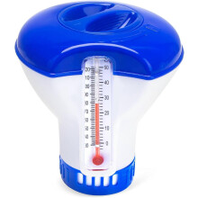(As show, One size) Floating Chlorine Dispenser, Automatic Chlorine Doser, Floating Spa Doser, Chlorine Diffuser, Swimming Pool Chemical Dispenser (with Thermometer)