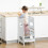 Homcom HOMCOM Kids Step Stool Toddler Kitchen Stool w/ Adjustable Standing Platform 1