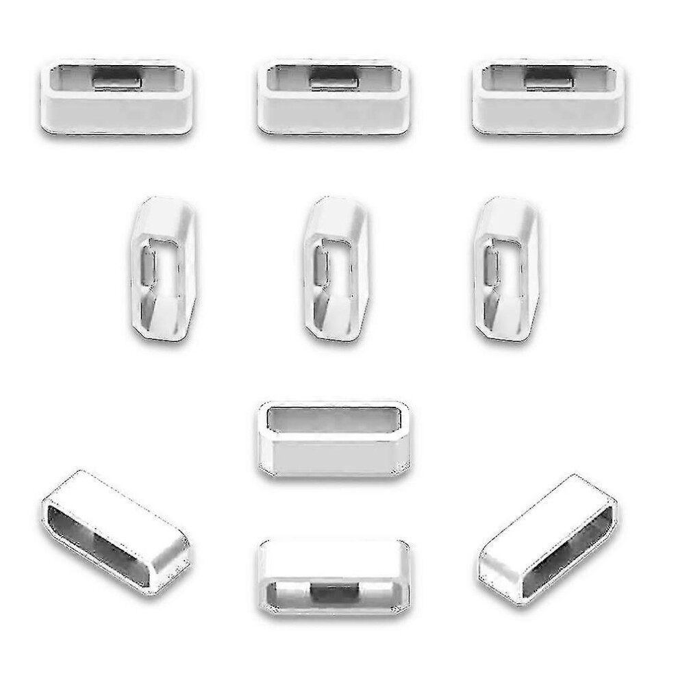 (20mm, White) 10pcs Silicone Replacement Secure Rings Watch Strap Fasteners Band Keepers Strap Loops Compatible With Garmin Watch-image-OPC-PG52RTP-NEW