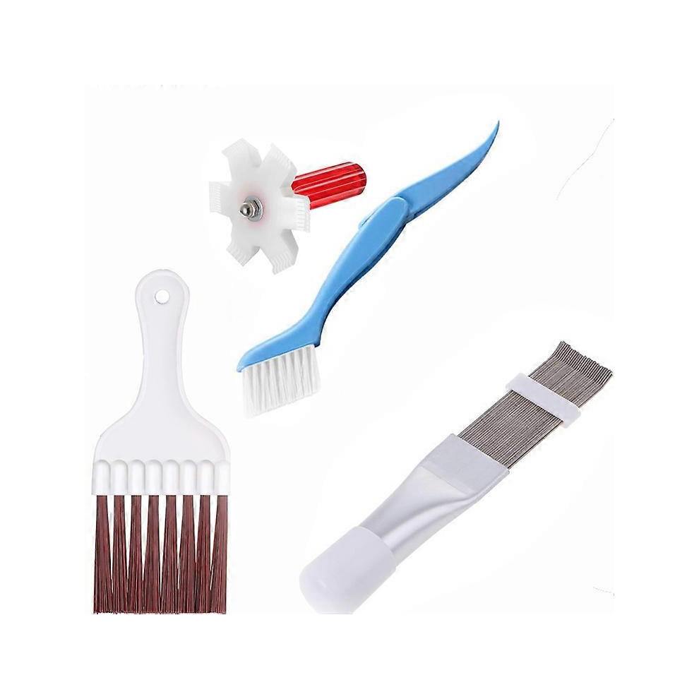 (As Show, One Size) 4 Pieces Air Conditioner Condenser Comb Air Conditioner Comb Ac Finned Comb Stainless Steel Refrigerator Comb Blue 6942461674731