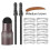 (Medium Brown, One size) Eyebrow Stamp Stencil Kit, One Step Brow Stamp Shaping Kit Long Lasting, Eyebrow Stencils 1