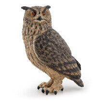 Figurita - PAPO - Búho real - Ultra realista - Pintada a mano - 6.5 cm