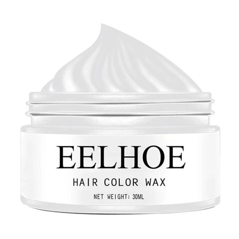 (white) Temporary Hair Wax Colorful Hair Wax Natural Color Easy Color Hair Mud