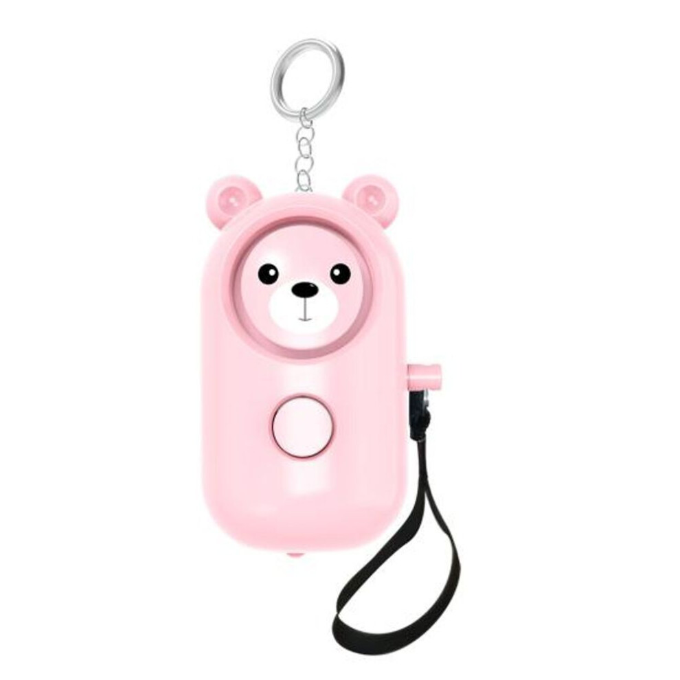(Other) Alarm LED Flashing Bear Shape Anti-attack High Decibel Sensitive Safety Protection Portable Children Girl Older Women Personal Alarm Keychain