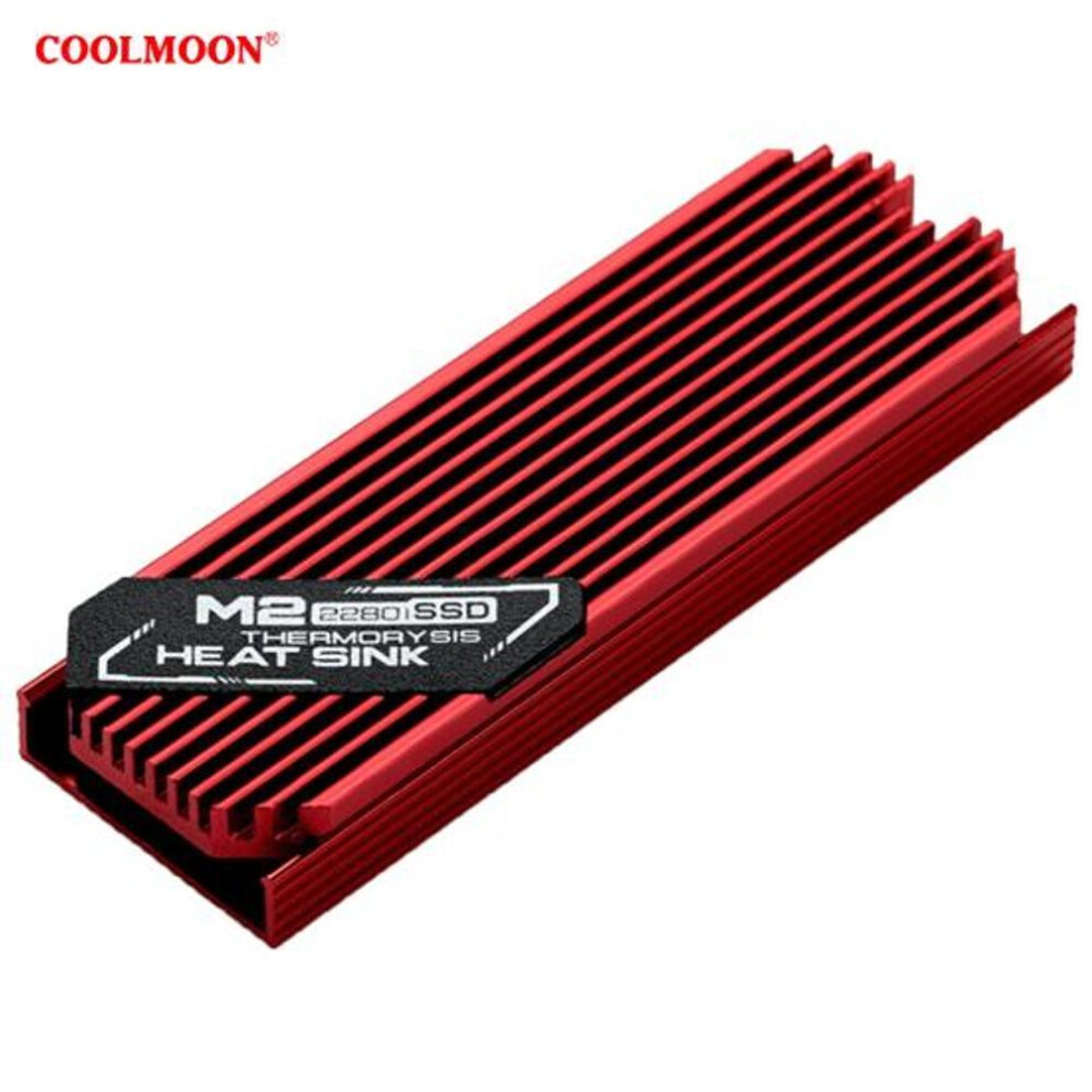 (red) Ssd Heat Sink Ultra-thin Professional Aluminum Solid State Hard Disk Cooling Thermal Pad For M.2 Ssd 2280