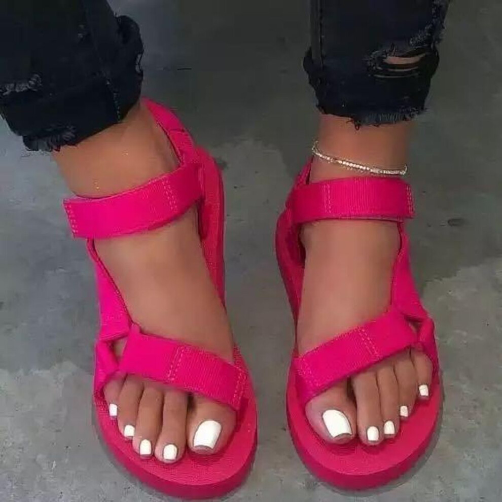 (as the picture, 36) Summer Soft Slip Sandals 2024 New Women Durable Sandals Outdoor Casual Beach Shoes Sandalias