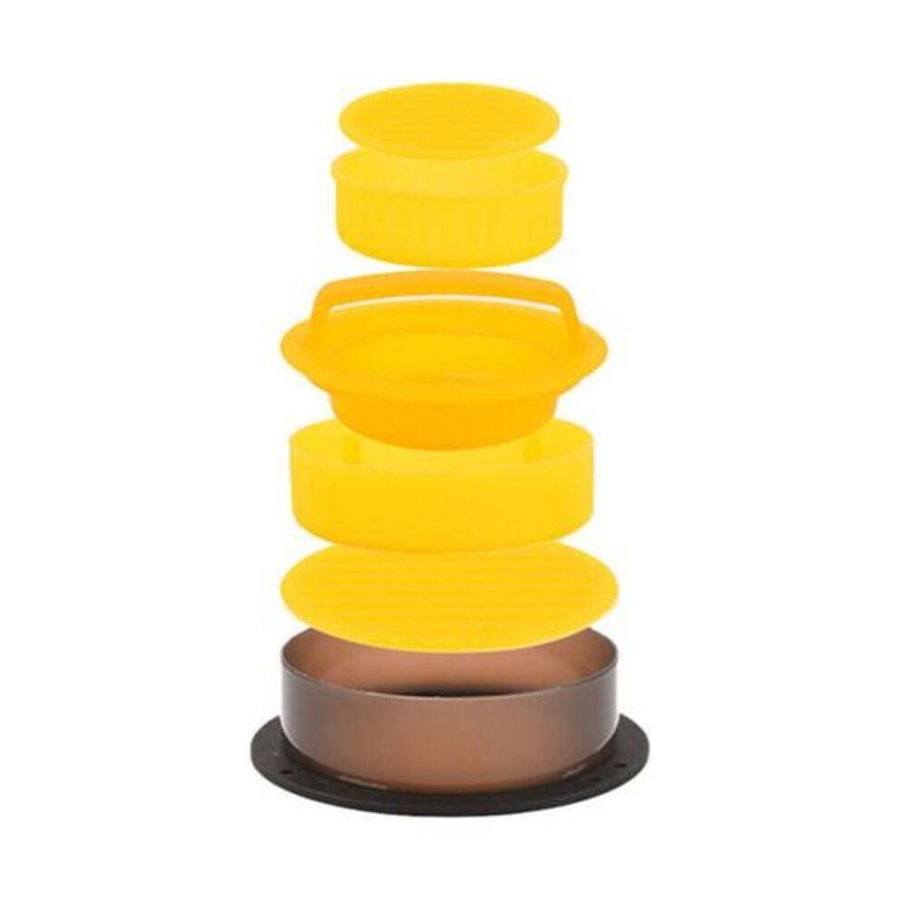 (yellow) Stuffed Burger Press Patty Maker 3-in-1 Non-stick Easy Release Base Bpa-free Hamburger Mold For Juicy Beef Veggie Burgers