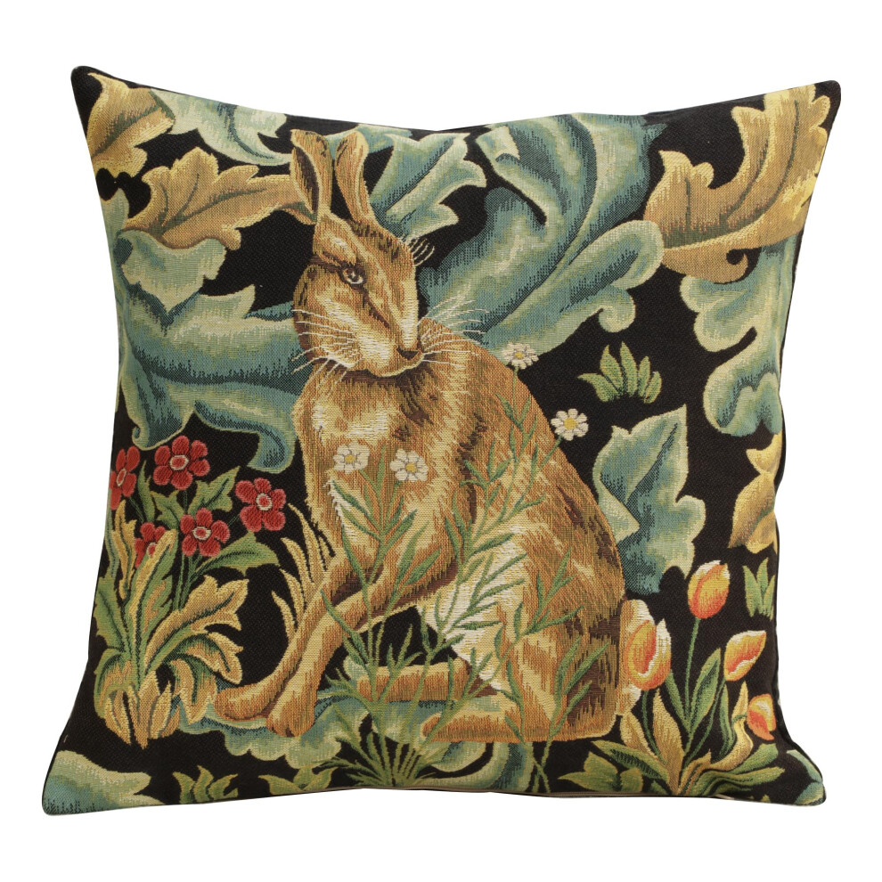 Charlotte Home Furnishings Throw Pillow Covers  Decorative Boho Pillow Covers for Couch  Living Room  Brown Hare Square Cushion Cases 18x18 in  Europe