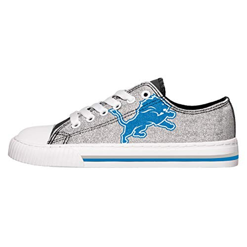 FOCO Detroit Lions NFL Dames Glitter Lage Canvas Schoenen - 7 1
