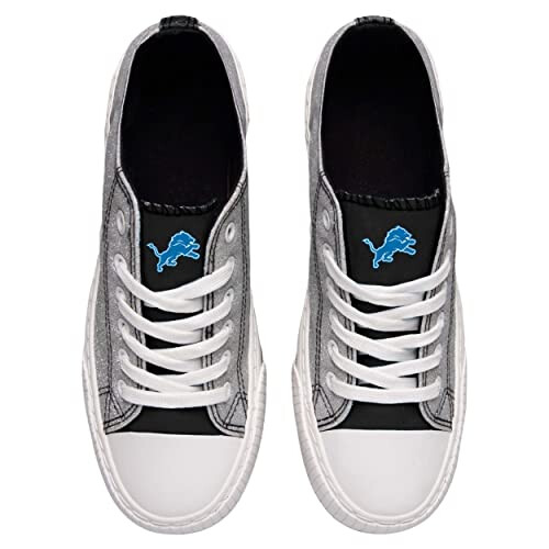 FOCO Detroit Lions NFL Dames Glitter Lage Canvas Schoenen - 7 2