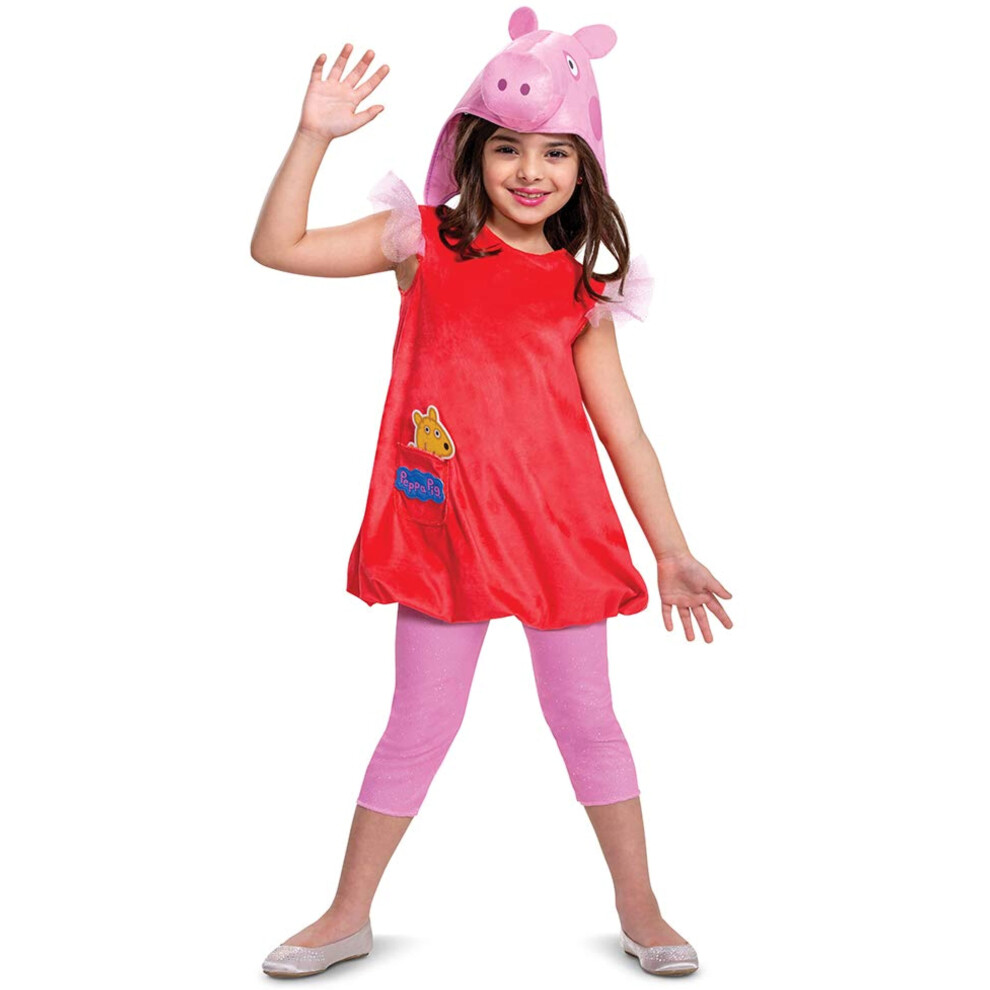 Photos - Fancy Dress Peppa Pig Deluxe Toddler Costume | Small (2T) B08VM8X57X