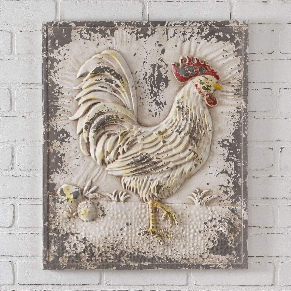 D   coration murale en forme de coq