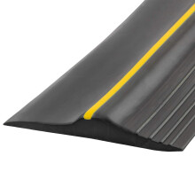 Universele garagedeur drempel afdichtingsstrip weerbestendig rubber DIY weerstrip vervanging niet inbegrepen kit/lijm (20ft zwart)