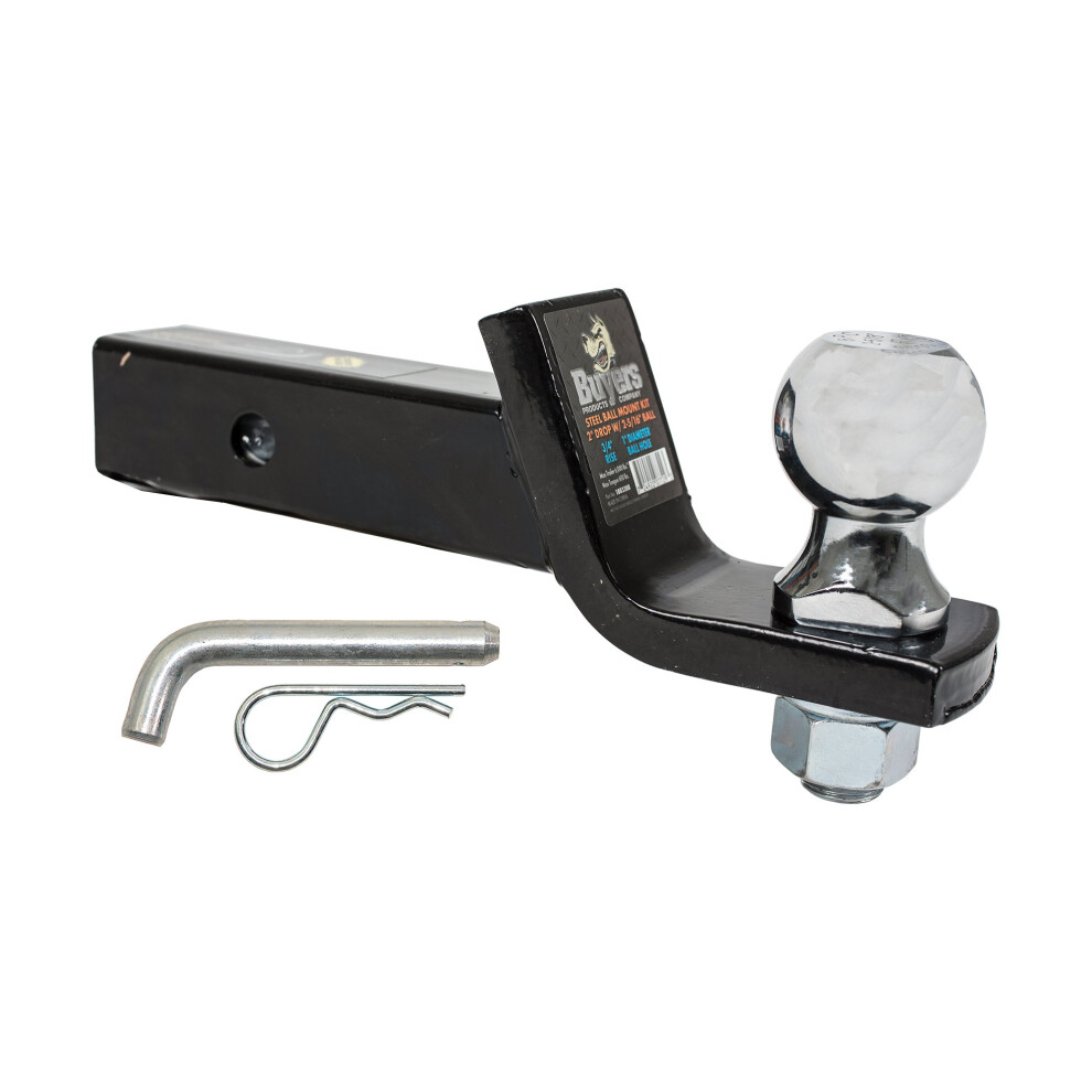 Buyers Products 1803308 Schwarzes Kugelhalterungs-Set Mit 2 Zoll Absenkung, 6.000 Lbs. Mgtw-image