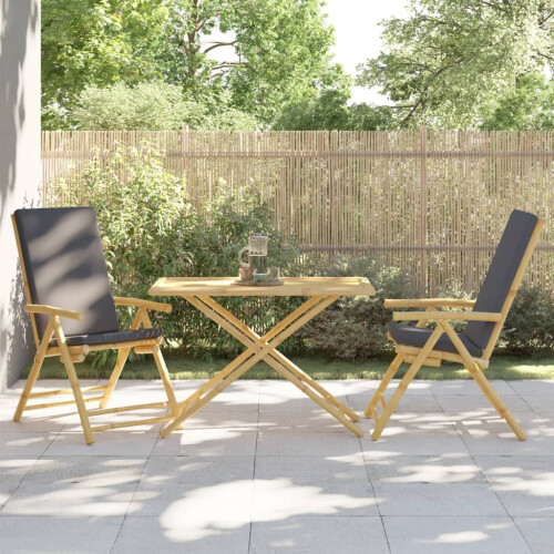 VidaXL vidaXL Gartentisch Klappbar 110x55x75 cm Bambus 2