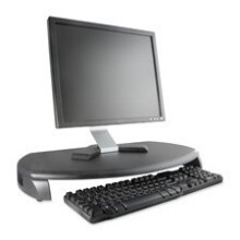 Kantek Monitor Stand - Op til 21 sk?rmst?tte - 60 lb belastningskapacitet - 3,1 H?jde x 24 Bredde - Medium Density Fiberboard (MDF) - Sort