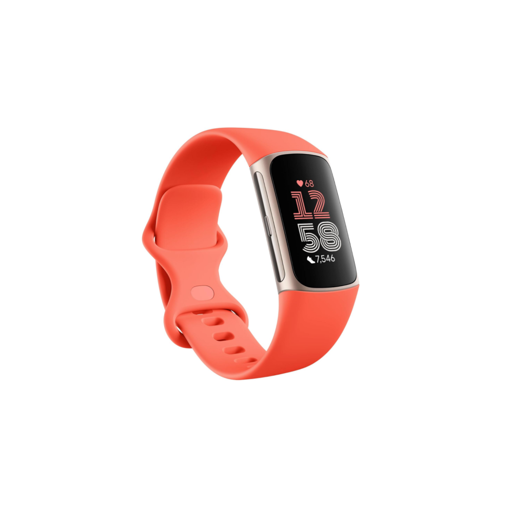 FITBIT ACTIVITY TRACKER CHARGE 6 CORAL / CHAMPAGNE GOLD ALUMINUM