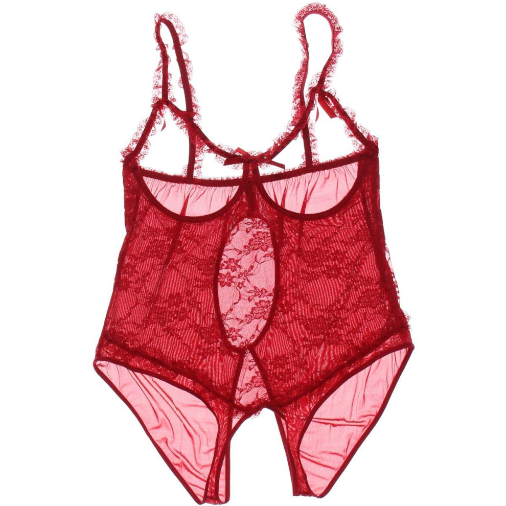 Oh la la Cheri Body ouvert grande taille pour femme, rouge