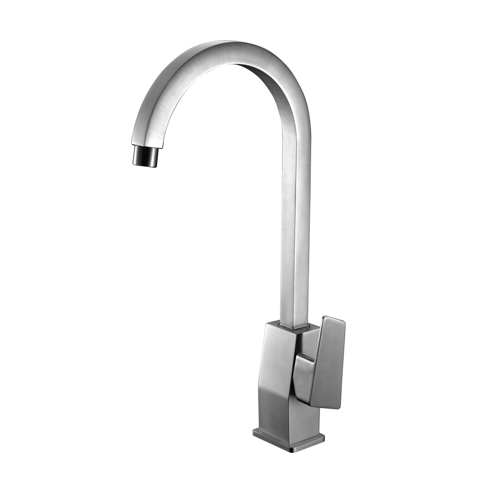 Photos - Tap Alfi brand AB3470-BN Brushed Nickel gooseneck Single Hole Bathroom Faucet 