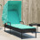 VidaXL vidaXL Sonnenliege mit Sonnendach Schwarz Poly-Rattan 1
