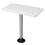WISE WHITE RECTANGULAR TABLE - 4 DRINK HOLDERS  W/ PEDESTAL 2