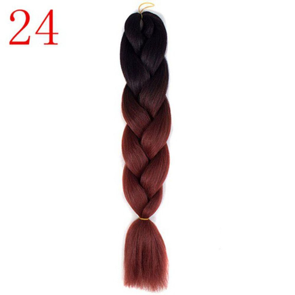 (24) Long Jumbo Braids Hair 24inch 100g/pc African Style Synthetic Braiding Hair Crochet Braids