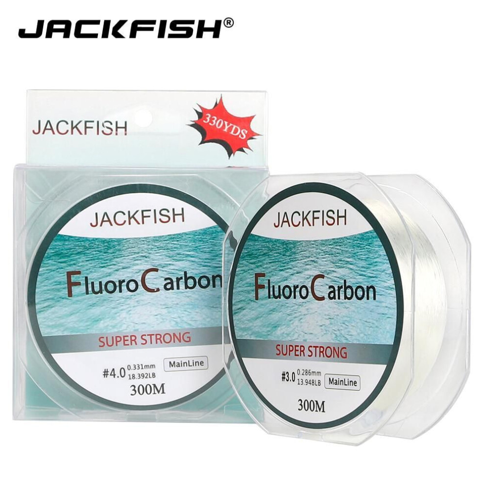 (0.234mm---9.5LB) Jackfish 300m Fluorocarbon Fishing Line 4-32lb Carbon Fiber Leader Line Fly Fishing Line Pesca