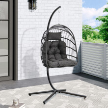 Egg Chair w/ Ultra Strong Stand and Cushion