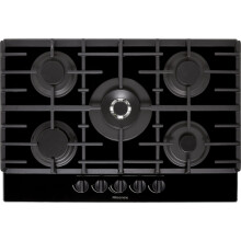 Hisense GG773B hob Black Built-in 75 cm Gas 5 zone(s)